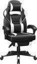 CHAISE GAMER CHAIR CH06-06  PIETEMENT METAL SUR 5 ROULETTES BLANC
