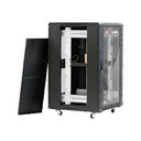 COFFRE 18U 600*600*1000MM+ETAGER+ROULETTE AVEC PIED+VENTILATEURS*2